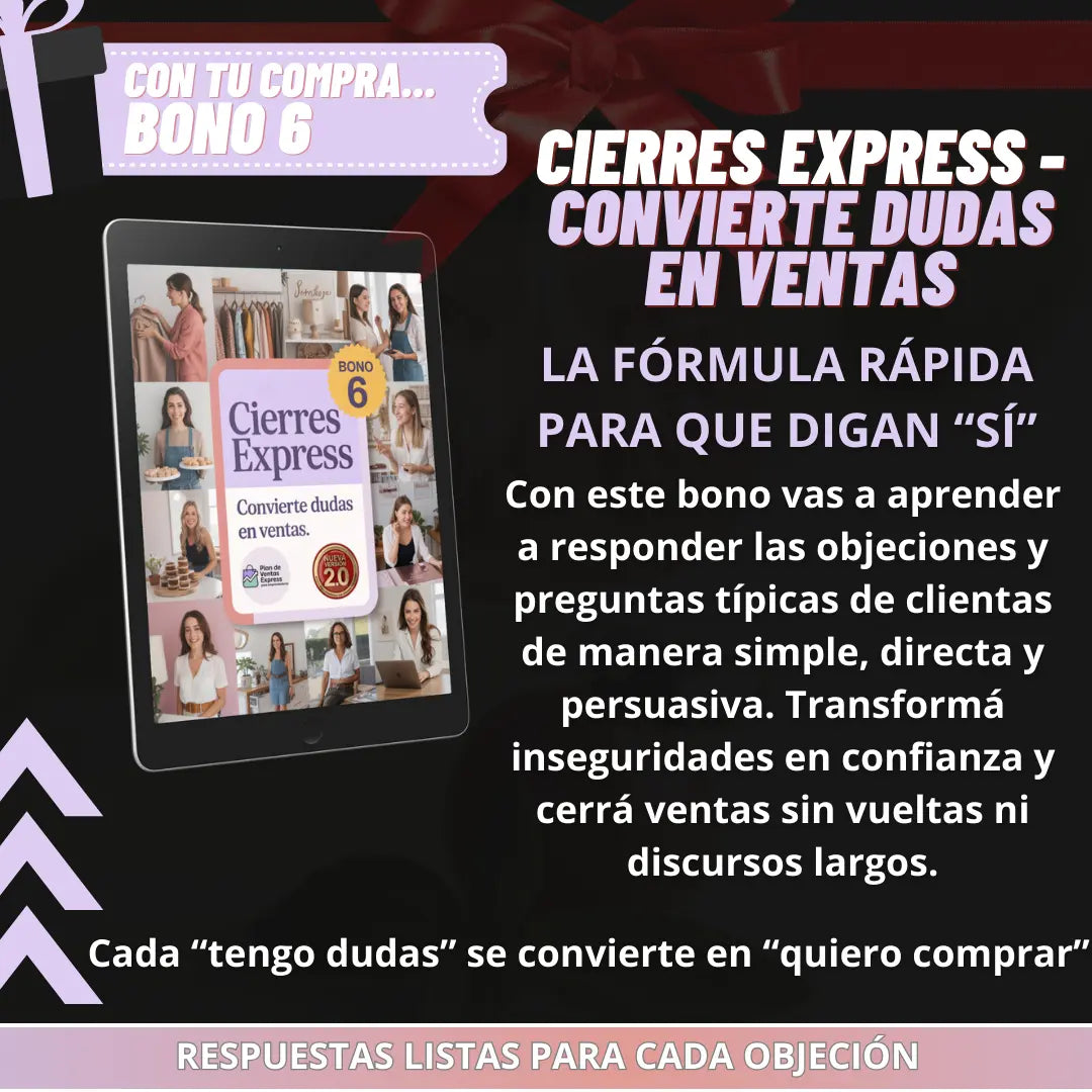 Plan de Ventas Express para Emprendedoras 2.0 + 12 BONOS | Activá 5 a 30 ventas por semana