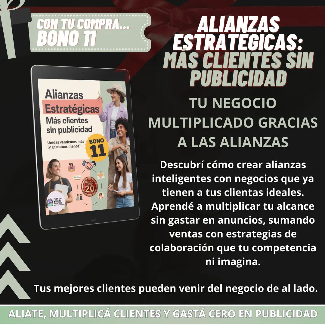 Plan de Ventas Express para Emprendedoras 2.0 + 12 BONOS | Activá 5 a 30 ventas por semana