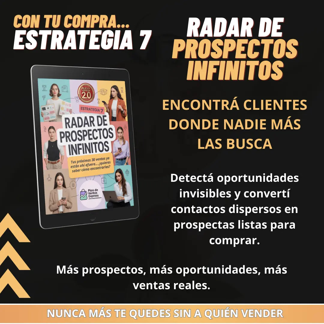 Plan de Ventas Express para Emprendedoras 2.0 + 12 BONOS | Activá 5 a 30 ventas por semana